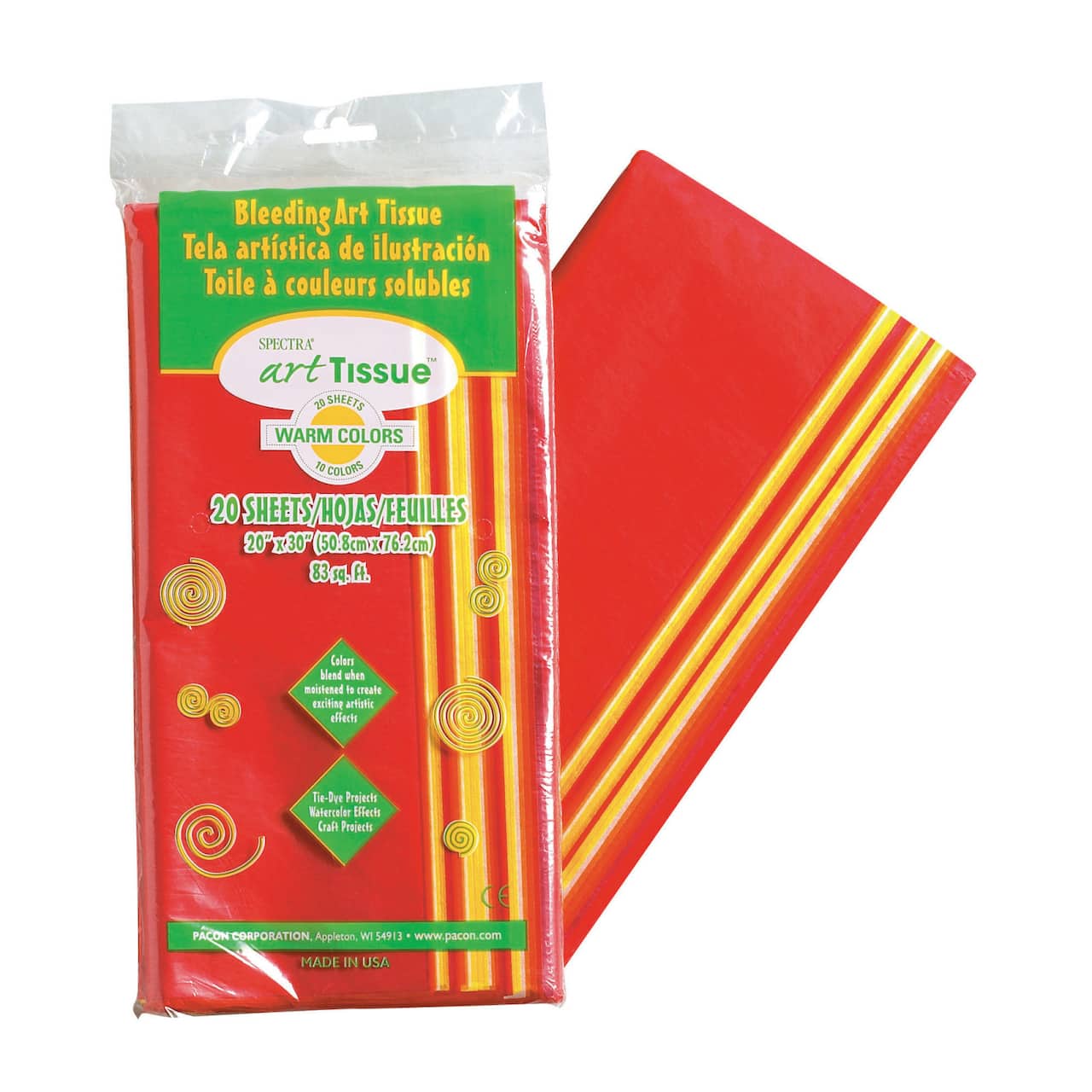 Pacon® Spectra® Art Tissue™ 20" x 30" Warm Colors Sheets, 20ct.
